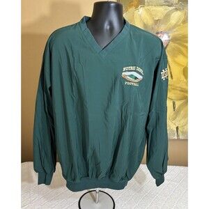 Vintage 80s Notre Dame Embroidered Pullover Windbreaker USA Made Men’s Size L